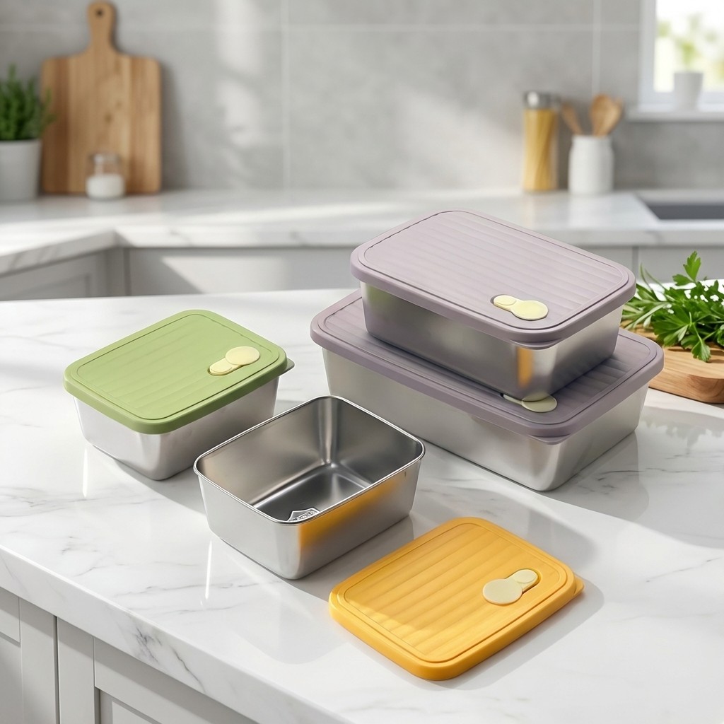 Food Storage Containers Xl - Kotak Penyimpanan Kulkas Wadah Penyimpanan Makanan