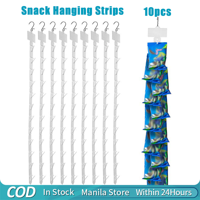 Food Storage Types - Strip gantung plastik transparan, 10Pcs rak