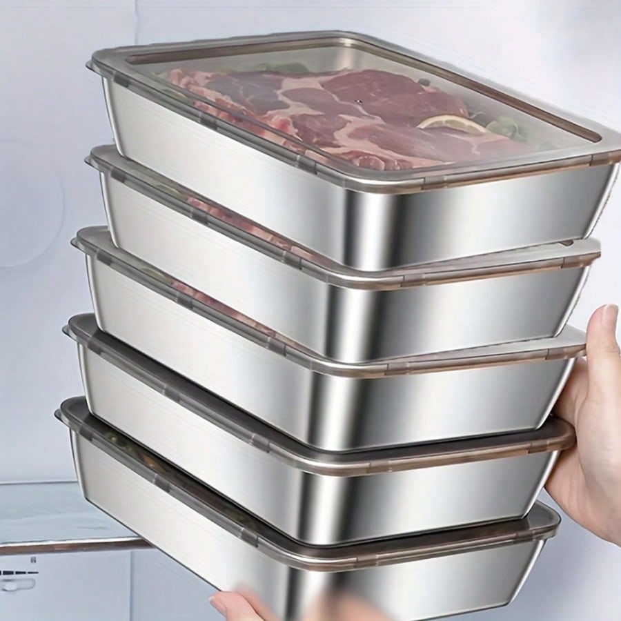 Food Storage Containers Xl - Set Wadah Penyimpanan Makanan Stainless Steel