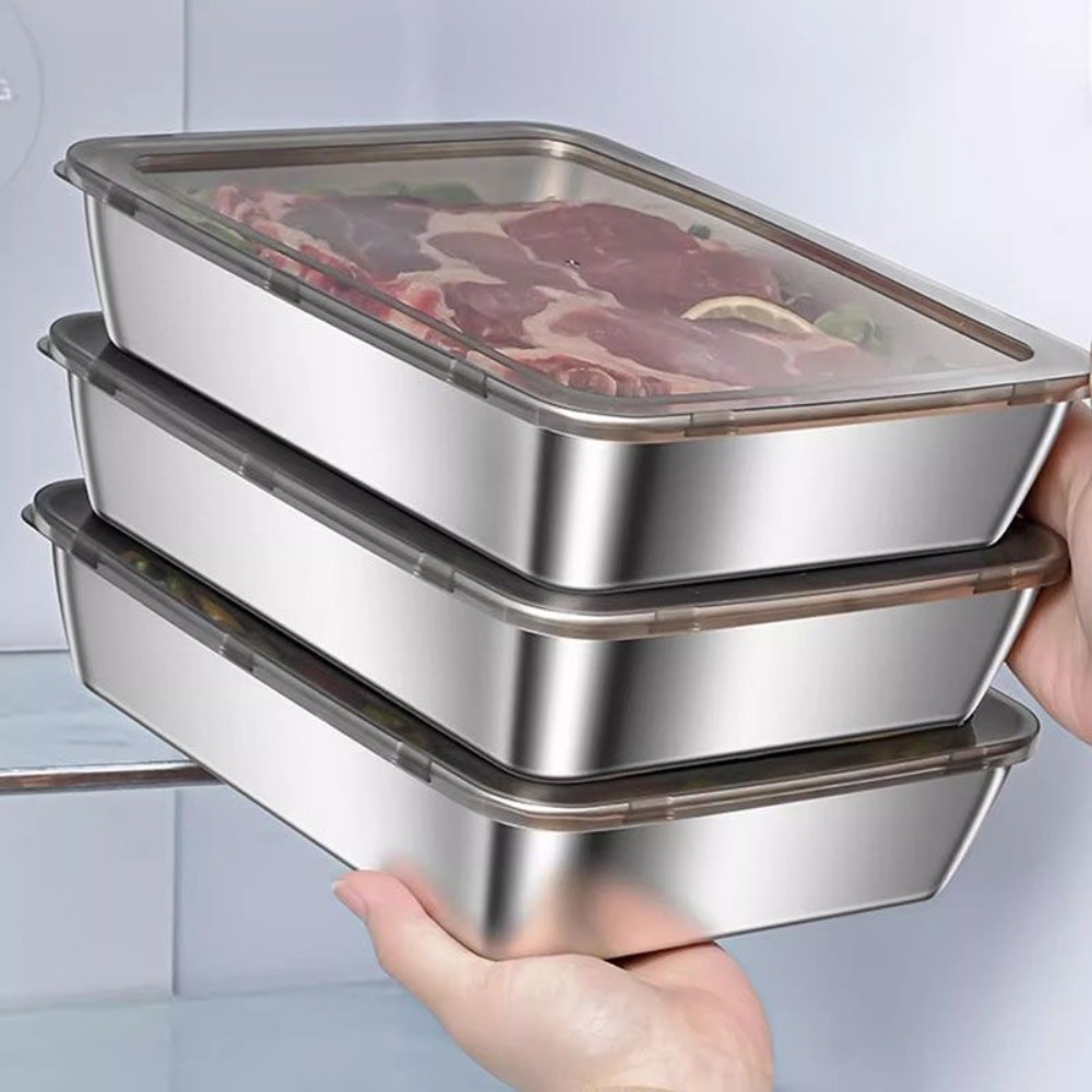 Food Storage Meal Prep - Nampan Sajian Stainless Steel Food Grade