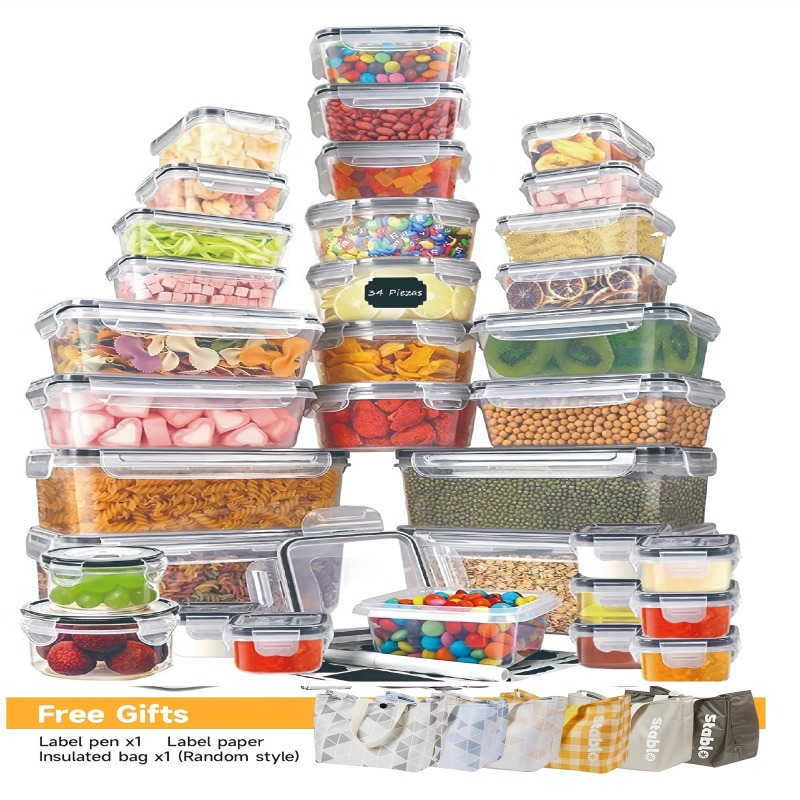 Food Storage Meal Prep - 48PCS Set Wadah Penyimpanan Makanan Bebas
