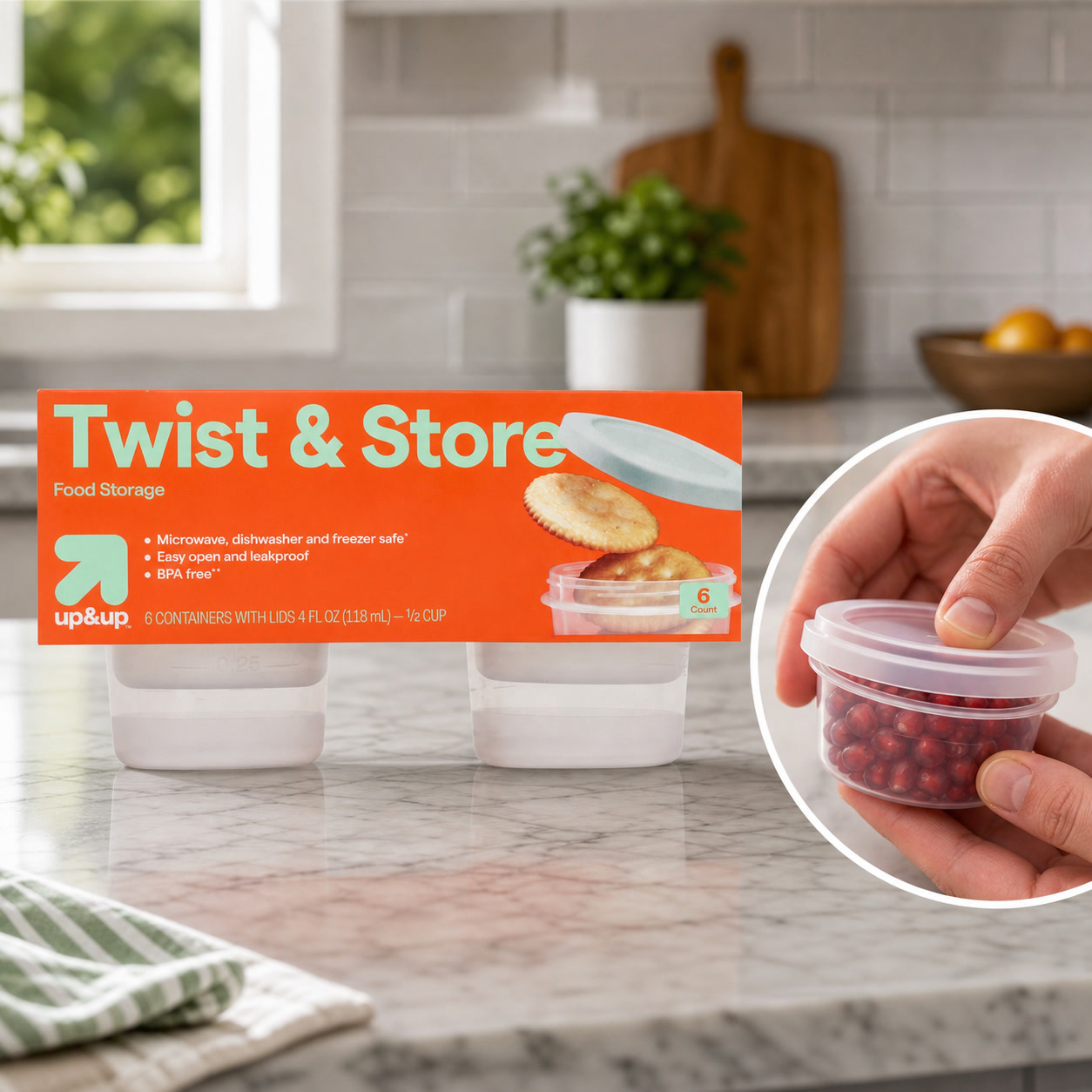 Food Storage Meal Prep - Wadah Penyimpanan Makanan 6ct dengan Kunci