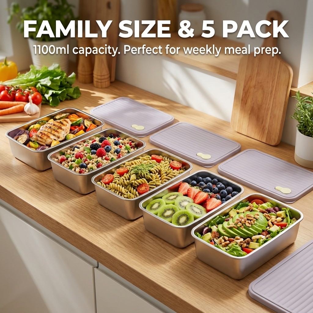 Kotak Penyimpanan Kulkas Wadah - Food Storage Containers Xl ulasan dan harga