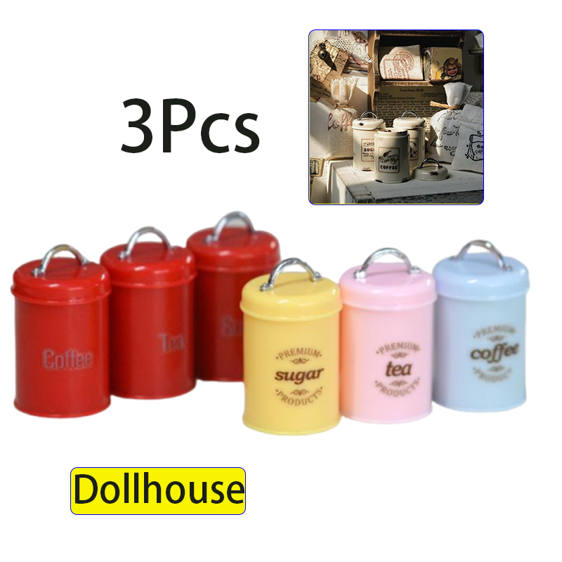 3 Buah Miniatur Rumah Boneka M - Food Storage Plastic ulasan dan harga