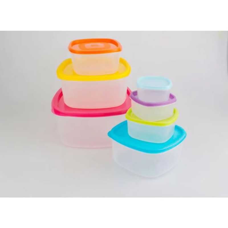 Rainbow 7pcs Wadah Makanan Pla - Food Storage Plastic ulasan dan harga
