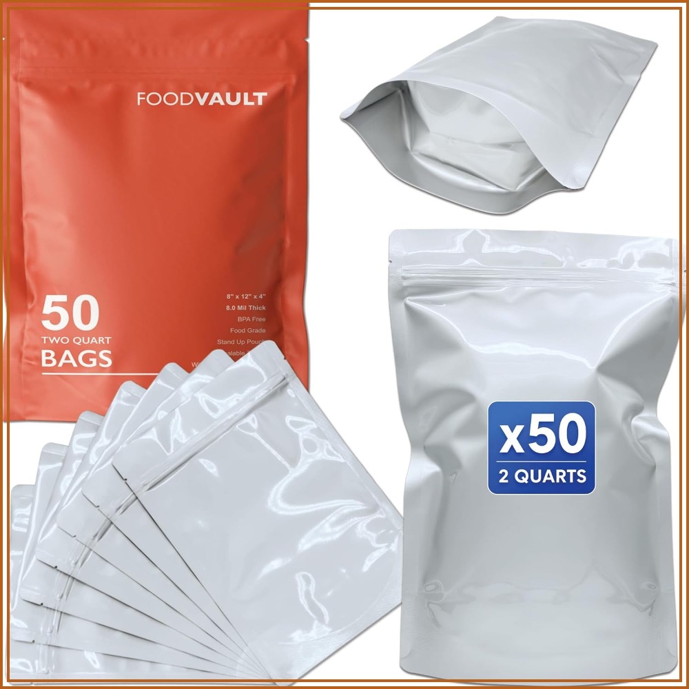 Kantong Mylar 2 Quart, Ketebal - Food Storage 4 Quart ulasan dan harga