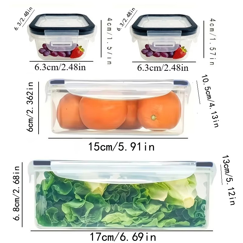 Set 8 Buah Termasuk 4 Wadah da - Food Storage Meal Prep ulasan dan harga
