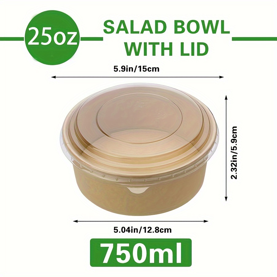 Mangkuk Kertas 25Oz/750Ml 25/5 - Food Storage Meal Prep ulasan dan harga